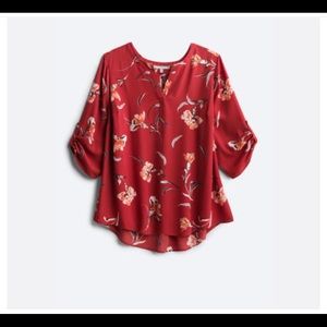 Koda split neck blouse